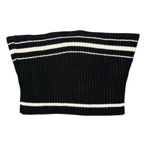 BDG Black White Striped Knit Bandeau Tube Top Ribbed Cotton Monochrome Festival